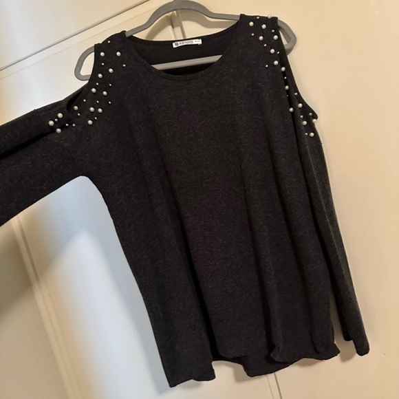 New super cute black jelly slip on sandals w/pearls etc.match cute w/top in post - Picture 2 of 7